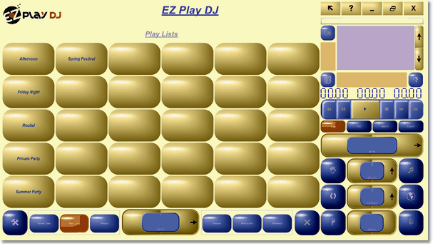 Playlist screen skin